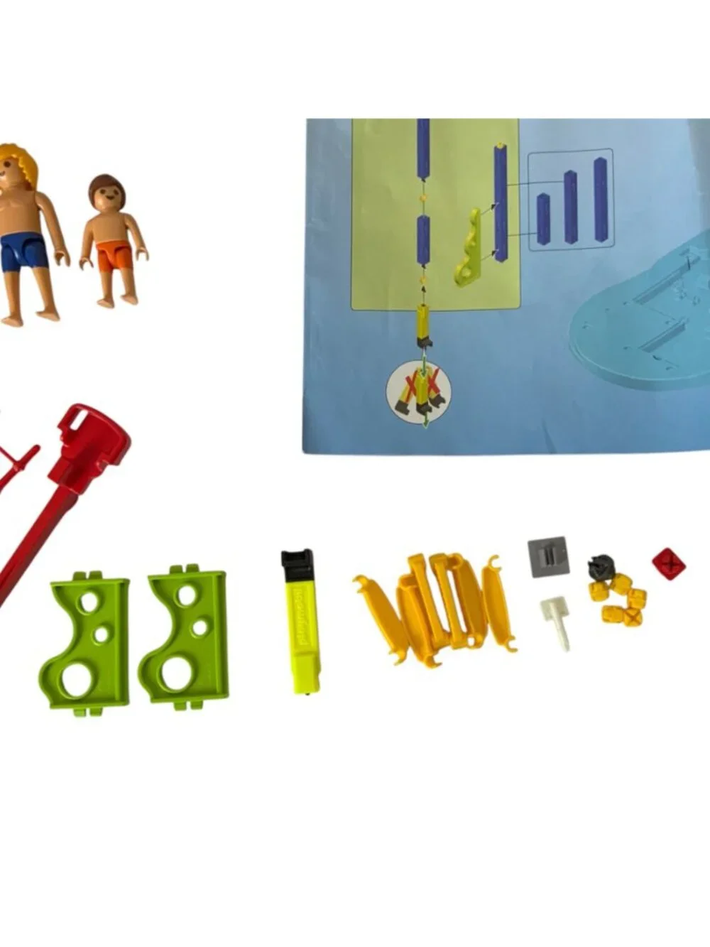 Playmobil 6670 Summer Fun Water Slide Playset Replacement Parts Lot INCOMPLETE